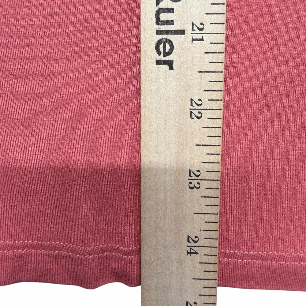 Eileen Fisher Shirt Women S Melon Pink Crew Neck Short Sleeve Viscose Jersey Tee - Picture 7 of 7